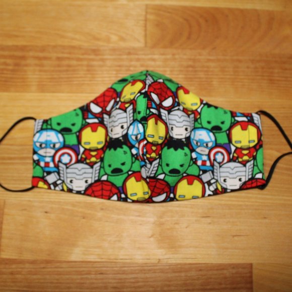 Kawaii Chibi Marvel Cotton Face Mask Fabric Filter - Picture 2 of 3